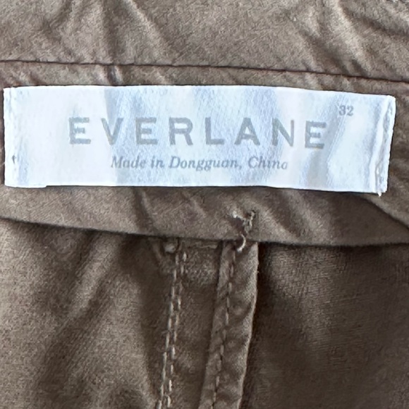 NEW EVERLANE Men’s Flat Front Chinos Slim Olive Brown Pants Size 32 x 32 - Picture 5 of 6
